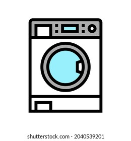laundry machine color icon vector. laundry machine sign. isolated symbol illustration