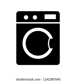 laundry machine icon black and white