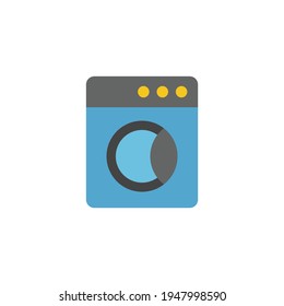 laundry machine icon in color icon, isolated on white background 