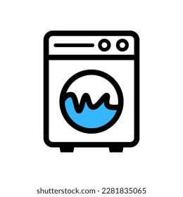 Icono de máquina de lavado. Lavandería. Vector.