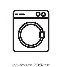 Laundry machine icon line vetor design em estilo moderno