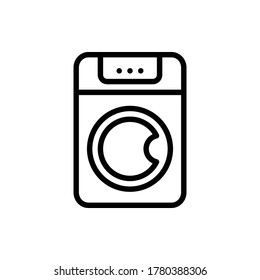 Lavadora, Icono de lavandería. Conjunto de iconos del servicio de hotel. Stroke editable y Pixel Perfect.