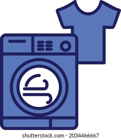 Laundry Machine Line Inverted Vector Line Icon Design
