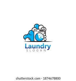 Laundry machine logo for business illustration template design