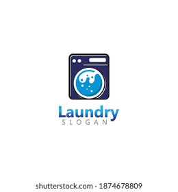 Laundry machine logo for business illustration template design