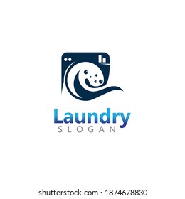 Laundry machine logo for business illustration template design