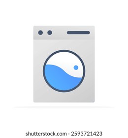 laundry machine sign washing machine icon, colored flat vector. modern and minimalist design