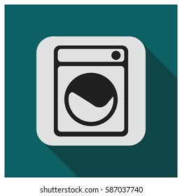 Laundry machine vector icon