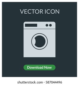 Laundry machine vector icon