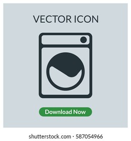 Laundry machine vector icon