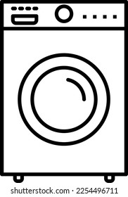 Laundry, machine, washing vector icon on transparent background. Outline Laundry, machine, washing vector icon