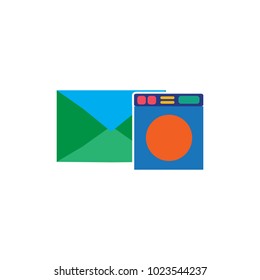 Laundry Mail Logo Icon Design