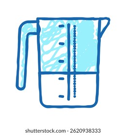 laundry measuring cup doodle icon sketch vector. laundry measuring cup sign. isolated symbol illustration
