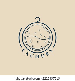 diseño de ilustración de vector con logotipo minimalista de lavandería