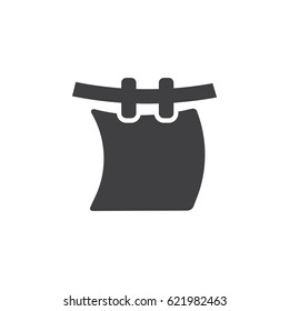 Laundry on a Rope icon on the white background