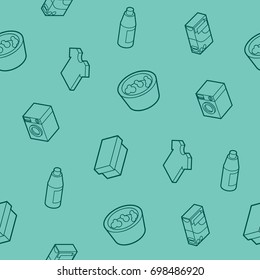 Laundry outline isometric pattern