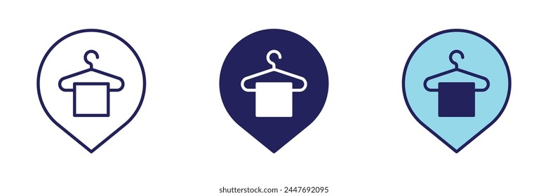 Laundry Pin Icon - Navigation Set