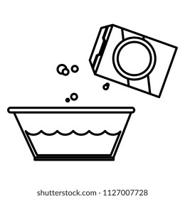 laundry plastic pot with water