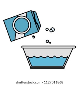 laundry plastic pot with water