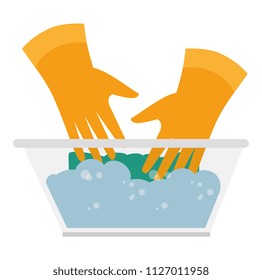 laundry plastic pot with water