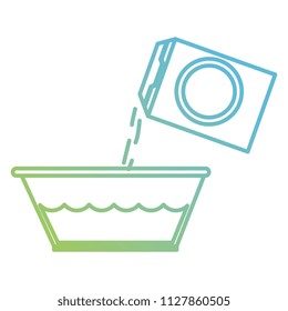 laundry plastic pot with water