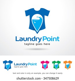 Laundry Point Logo Template Design Vector 