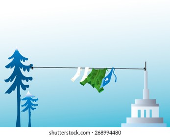 Laundry political vector illustration 