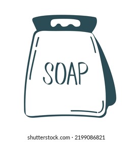 laundry powder soap pack icon isolated