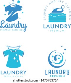 Laundry Premium Logo Set Design