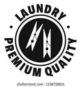 Laundry premium quality logo. Simple illustration of laundry premium quality vector logo for web design isolated on white background
