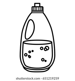 Laundry product in plastic bottle