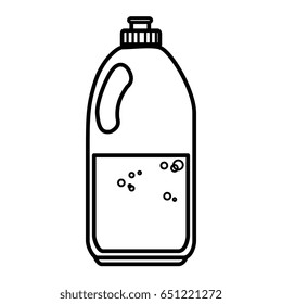 Laundry product in plastic bottle