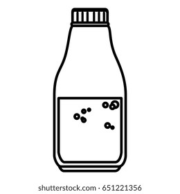 Laundry product in plastic bottle