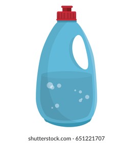 Laundry product in plastic bottle