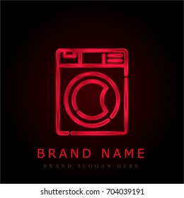 Laundry red chromium metallic logo