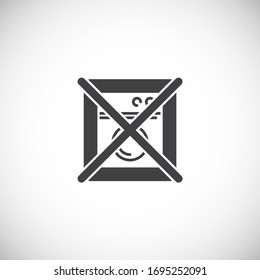 Icono relacionado con la lavandería en segundo plano para diseño gráfico y web. Símbolo de concepto de ilustración creativa para aplicación web o móvil.