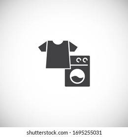Laundry related icon on background for graphic and web design. Creative illustration concept symbol for web or mobile app.