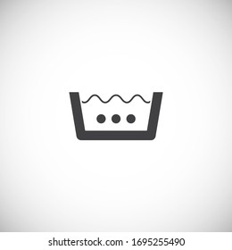 Wäscheservice Symbol auf dem Hintergrund für Grafik- und Webdesign. Symbol für kreatives Illustrationskonzept für Web- oder mobile App.