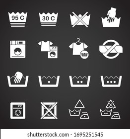 Laundry related icons set on background for graphic and web design. Creative illustration concept symbol for web or mobile app.