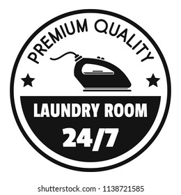 Laundry room 24 hours logo. Simple illustration of laundry room 24 hours vector logo for web design isolated on white background