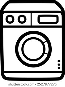 Icono de Vector doodle de lavandería e ilustración