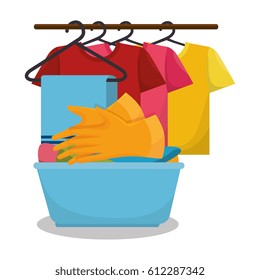 laundry room flat icons