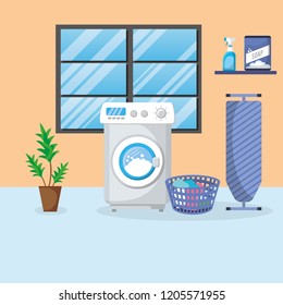 Laundry room interior