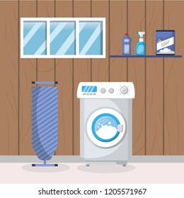 Laundry room interior