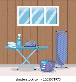 Laundry room interior