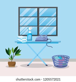 Laundry room interior
