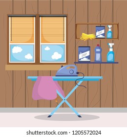 Laundry room interior