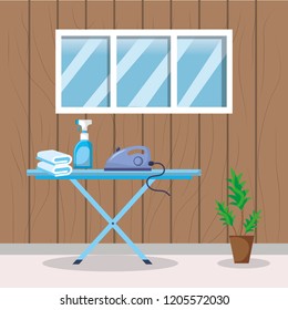 Laundry room interior