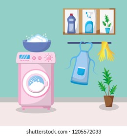 Laundry room interior