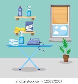 Laundry room interior